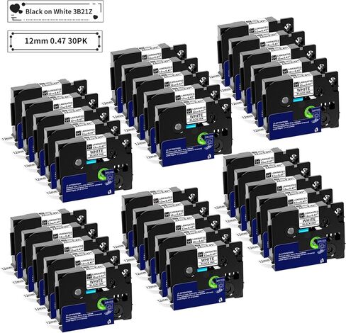 Tape 12mm 0.47 Laminated White Replacement for Brother P-Touch Tze Label Tape TZe-231 Tz Tape Brothers Ptouch Label Maker Refills, Compatible with PT-D210 PT-H110 D220 H111, VolenGo 3B21Z 5-Pack in Kuwait