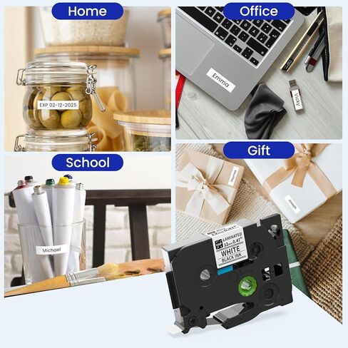 Tape 12mm 0.47 Laminated White Replacement for Brother P-Touch Tze Label Tape TZe-231 Tz Tape Brothers Ptouch Label Maker Refills, Compatible with PT-D210 PT-H110 D220 H111, VolenGo 3B21Z 5-Pack in Kuwait