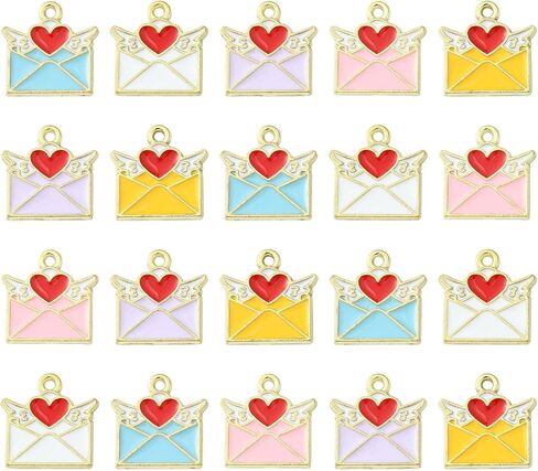 LiQunSweet 40 Pcs 4 Styles Enamel Mushroom Plant Flower Charms for Jewelry Making DIY Necklace Earrings Bracelet Keychain in Kuwait