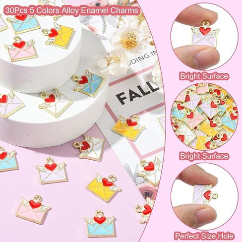 LiQunSweet 40 Pcs 4 Styles Enamel Mushroom Plant Flower Charms for Jewelry Making DIY Necklace Earrings Bracelet Keychain in Kuwait