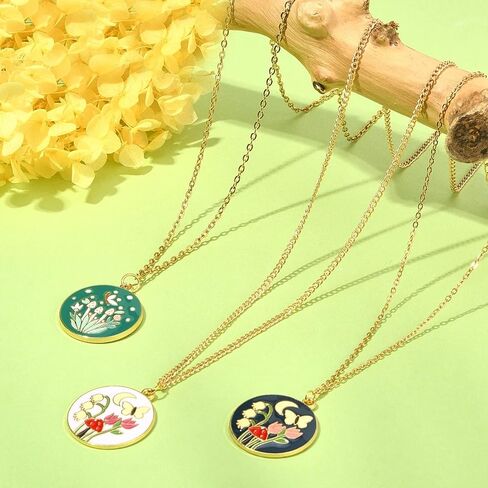 LiQunSweet 40 Pcs 4 Styles Enamel Mushroom Plant Flower Charms for Jewelry Making DIY Necklace Earrings Bracelet Keychain in Kuwait