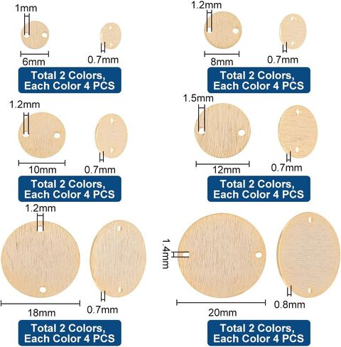 PH Pandahall Jewelry Connector Charms ، Brass Flat Round Rinks Monged Flugh Tag Rink Connectors for DIY أقراط الأساور in Saudi Arabia