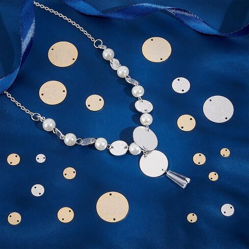 PH Pandahall Jewelry Connector Charms ، Brass Flat Round Rinks Monged Flugh Tag Rink Connectors for DIY أقراط الأساور in Saudi Arabia