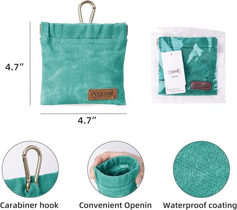 Dog Training Kit,Puppy Dog Treat Pouch Bag with Dog Clicker and Silent Whistle with Lanyard,Hands-Free Training Dog Treat Pouch,Includes Carabiner,for Pet Puppy Travel or Outdoor Use(Green) in Saudi Arabia