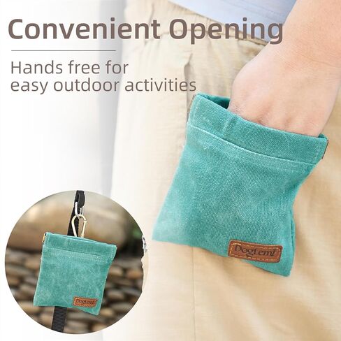 Dog Training Kit,Puppy Dog Treat Pouch Bag with Dog Clicker and Silent Whistle with Lanyard,Hands-Free Training Dog Treat Pouch,Includes Carabiner,for Pet Puppy Travel or Outdoor Use(Green) in Saudi Arabia