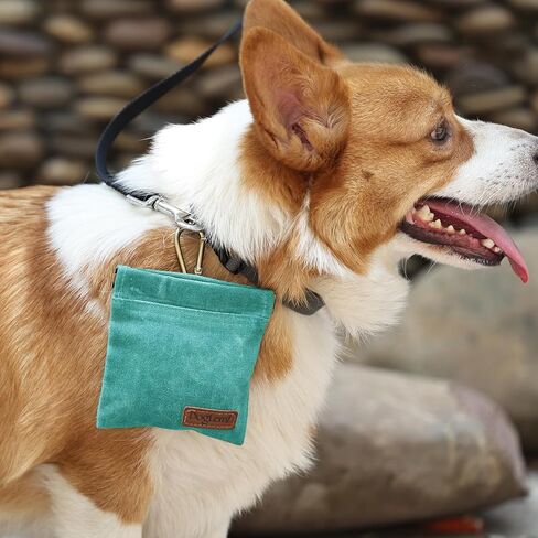 Dog Training Kit,Puppy Dog Treat Pouch Bag with Dog Clicker and Silent Whistle with Lanyard,Hands-Free Training Dog Treat Pouch,Includes Carabiner,for Pet Puppy Travel or Outdoor Use(Green) in Saudi Arabia