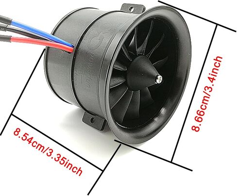 70 مم EDF 6S 2300KV 2240G حزام الدفع 12 شفرات مروحة قفزة كهربائية مع 80A ESC لطائرة الطائرات الطائر in Kuwait