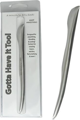 AVES Co Stainless Steel Sculpting Tool – Perfect for Smoothing, Blending, and Creating Textures on Polymer, Ceramic, and Metal Clays – Professional Grade Tool for Artists and Crafters in Kuwait