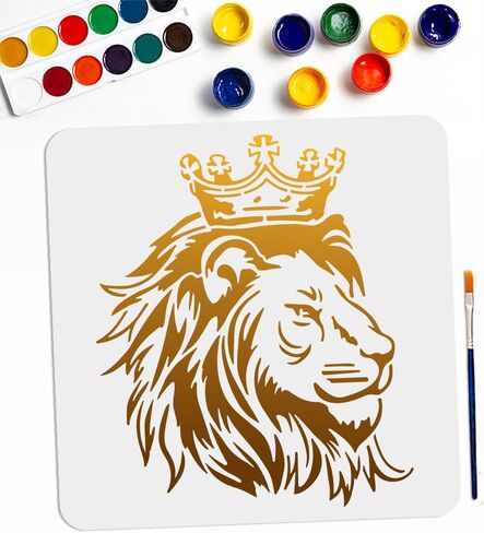 MAYJOYDIY Crow Branch Divination Stencils 11.8×11.8inch Large Raven on Branch Stencils with Paint Brush Primitive Bird Drawing Template for Wood Canvas Furniture Craft Decor in Kuwait