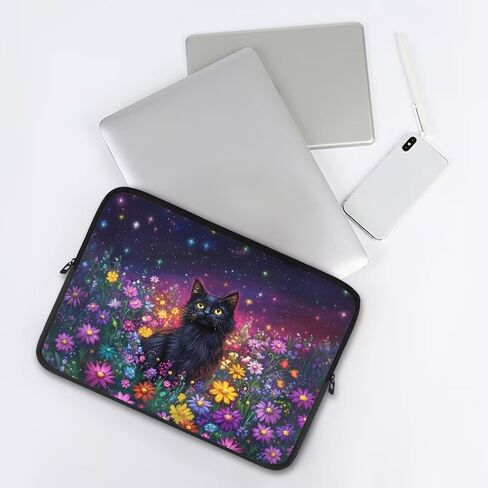 Cat Fish Printed Computer Carrying Cover, Large Capacity Laptop Case Bag Easy to Carry Computer Bag, 12 Inch Lightweight Laptop Briefcase Messenger Bag for Women in Saudi Arabia