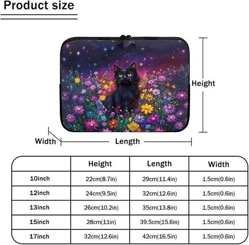 Cat Fish Printed Computer Carrying Cover, Large Capacity Laptop Case Bag Easy to Carry Computer Bag, 12 Inch Lightweight Laptop Briefcase Messenger Bag for Women in Saudi Arabia