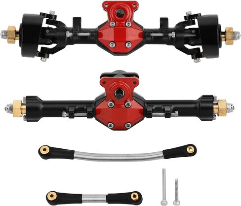 Diamond Shape SCX24 Aluminum Axle Upgrades for Axial SCX24 Deadbolt C10 JLU Gladiator Bronco 1/24 RC Crawler (Black) in Saudi Arabia