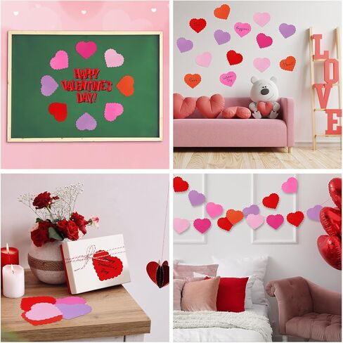 jetec 108 PCS عيد الحب القاطعات القلب 5 بوصات عيد الحب ديكورات لوحة DIY الورق قلب يموت لزخار الفصول in Kuwait