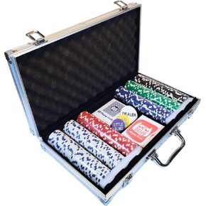 Fat Cat 11.5 Gram Texas Hold 'Em Claytec Poker Chip with with Aluminium Case ، 300 Dice Chips