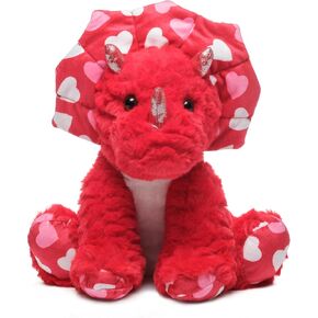 Bearington Collection Red Dinosaur Plush Stuffed Animal for Girls 11 in Valentine's Day Gift