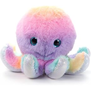 The Petting Zoo Octopus Stuffed Animal Plushie, Ombrez Ocean Animals, Rainbow Zoologee Octopus Plush Toy 9 inches
