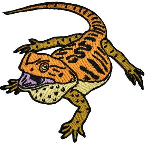 Bearded Dragon Embroidered Iron-on Patch