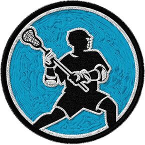 Lacrosse Patch Embroidered Iron on Patches for Clothes Backpacks Bags Jeans Jackets Size 3" ID45095
