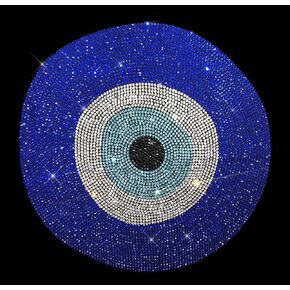 Rhinestop Blue Evil Eye Eye Eye Rhinestone Desctric Transfer Desig