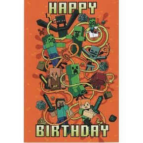 Heartline by Hallmark Minecraft Happy Birthday Greeting Card