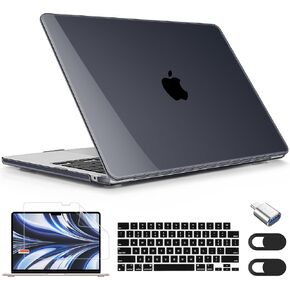 Compatible with MacBook Air 15 inch Case 2023 2024 2025 Release A2941 M2 A3114 M3 A3241 M4 Chip Retina Display Touch ID, Plastic Hard Shell Cover with Keyboard Cover, Star Sparkle Clear