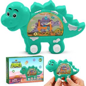 YoYa Toys Aqua Rings Dinosaur Handheld Game for Kids - Retro Toys Nostalgic Car Activities for Kids - Portable Road Trip Toys and Calming Travel Games - Great Dinosaur Toys Gift and Party Favors