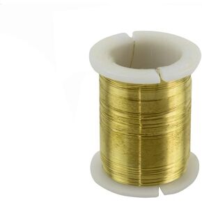 Treasure Gurus 28 Gauge Bare Dead Soft Round Gold Wire 30 Yd. Spool Wrapping Hobby Jewelry Repair