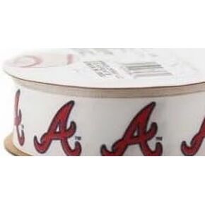 Atlanta Baseball Ribbon 7/8" by 9-Foot Polyester Spool