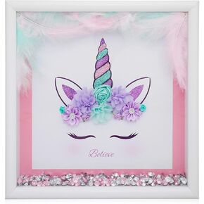 Amitié Lane DIY Unicorn Picture Craft Kit - Gifts for Girls - Create Your Own Wall Art Bedroom Decor with This Arts & Crafts Kit for Kids - Girls Toys and Birthday Gifts with Unicorns