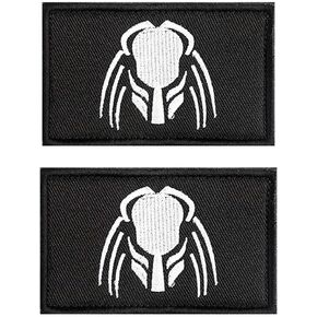 Predator Patch Hook and Loop Tactical Morale Applique Fastener Military Embroidered Patch 2Pcs
