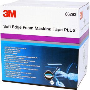 3M Soft Edge Foam Masking Tape PLUS 06293, Professional Grade, Quick and Effective Seal, 21 mm x 49 m