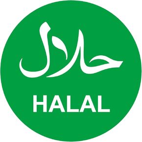 Halal Food Sticker,1inch 500pcs Green Small Halal Food Sticker for Restaurant