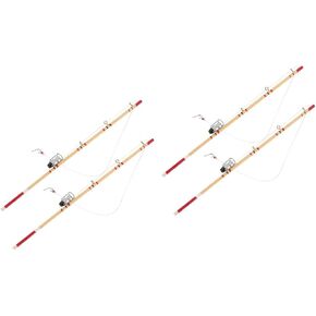 Dollhouse Fishing Rod 4 Pcs Miniature Fishing Poles for Crafts,Dollhouse Fishing Pole Rod 1:12, Mini Fishing Pole Model for Dollhouse Decoration Dollhouse Fishing Pole