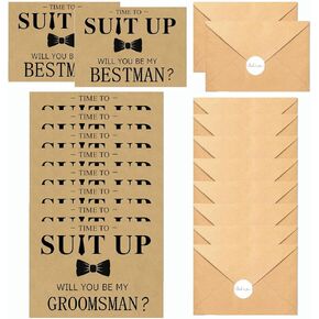 Wedding Cards Groomsmen Cards Set of 10 With Envelopes Funny Groomsman Proposal Gifts For Wedding Supplies