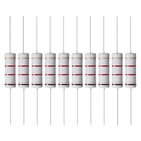 YOKIVE 10 Pcs Metal Oxide Film Resistors, Axis Lead Resistor, Keep Normal Circuit Operation, Great for Electric Power Equipment (Grey, 5W, 2 Ohm)