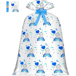 Jumbo Gift Bag for Baby Shower Extra Large Gift Bags for Giant Gift Bag for Huge Gift,XL Gift Bag Pink Elephant Rainbow Big Gift Bag for Huge Gift Bag for Baby Girl,Oversized Gift Bag Present Bag,Baby Gift Wrap Bag Wrapping Bag for Large Gifts,Plastic Bik