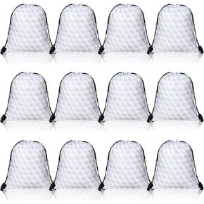 Shappy 12 Pieces Small Sport Drawstring Bags Candy Bag Sport Party Drawstring Goodie Favor Supplies Gifts(Volleyball,10 x 12 Inch)