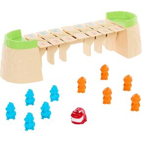 Mattel Games Greedy Gator 2-Player Kids Game for Families & Parties, Get Monkeys Across The Bridge First with Rolling Alligator