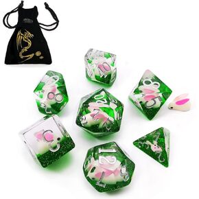 Bescon Oversized DND Animal Dice Set of Rabbit, Giant 7pcs Rabbit Polyhedral D&D Dice Set, Big Sized Dungeons and Dragons Dice