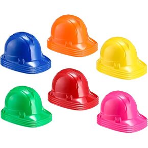 Gejoy 24 Pcs Construction Party Hats Bulk Worker Plastic Hats Construction Hard Hat Suitable for Costume Role Playing Birthday Supplies Dress Up Party