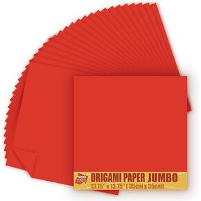 [Taro's Origami Studio] TANT Jumbo 13.4 Inch Double Sided 50 Colors 50 Sheets Square Easy Fold Premium Japanese Paper for Origami Artist from Beginner to Expert (Made in Japan)