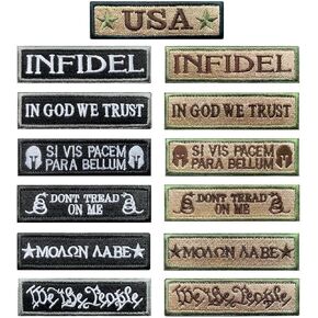 Bundle 13 Pieces Great Value Tactical Emblem Badge Patch Full Embroidery Patches Set for Caps,Bags,Backpacks,Tactical Vests,Uniforms,Dog Harness Etc