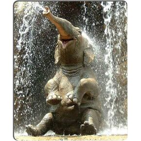 Smooffly Elephant Happy Large Mousepad Mouse Pad Great Present Idea 9.5 X 7.9 Inch (240mmX200mmX3mm)