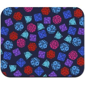 Dungeon Dice Pattern for Fighting Dragons Low Profile Thin Rubber Mouse Pad Mousepad