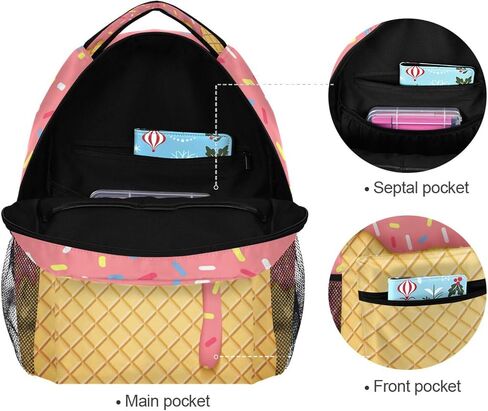 xigua Ice Cream School Backpack Bookbags for Students Girls Boys Women Men,Laptop Shoulder Bag Daypack for Travel Hiking Camping Sports,16 Inch in Kuwait