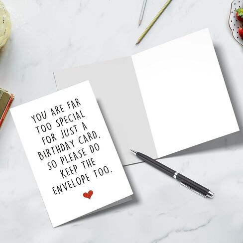 Funny Birthday Cards for Friends, Hilarious Birthday Card for Him Her, You Are Far Too Special For Just A Birthday Card So Please Do Keep The Envelope Too in Kuwait