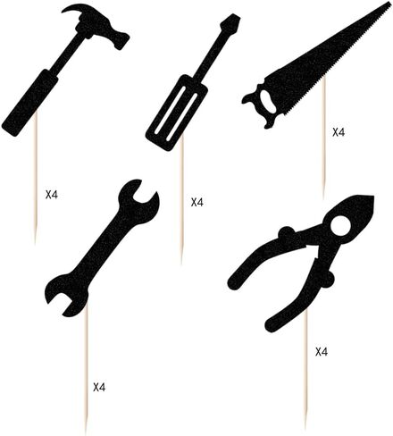 Clyberoy 24 Pack Pirate Cupcake Toppers - Glitter Compass و Skull و Pirate Ship و Ship Anchor Ricks لزينة كعكة الحفلات in Kuwait