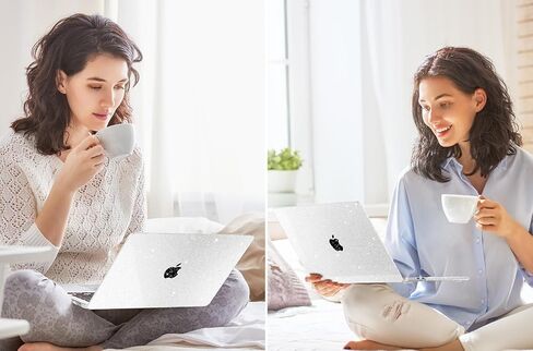 Compatible with MacBook Air 15 inch Case 2023 2024 2025 Release A2941 M2 A3114 M3 A3241 M4 Chip Retina Display Touch ID, Plastic Hard Shell Cover with Keyboard Cover, Star Sparkle Clear in Saudi Arabia