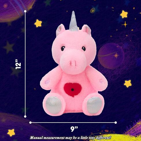 Cuteoy Plush Pink Unicorn Star Projector Musical Adjustable Singing Night Light Stuffed Animals Glowing Plushies Toy Gifts for Kids Birthday Easter Christmas,13'' in Saudi Arabia