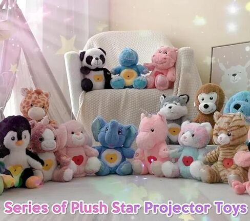 Cuteoy Plush Pink Unicorn Star Projector Musical Adjustable Singing Night Light Stuffed Animals Glowing Plushies Toy Gifts for Kids Birthday Easter Christmas,13'' in Saudi Arabia